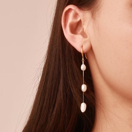 Baroque Tincup Drop Earrings
