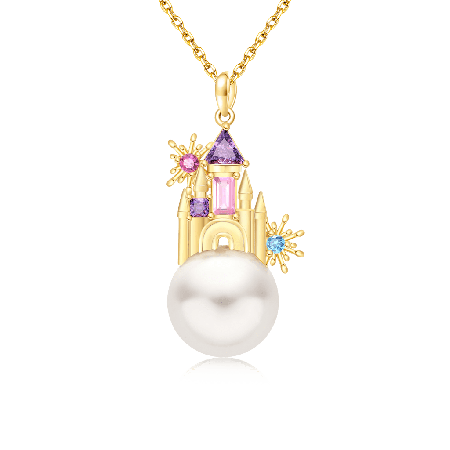 Castle Round Pearl Necklace