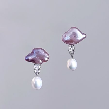 Clouds Freshwater Pearl Earrings