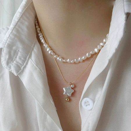 Star Freshwater Pearl Pendant Necklace
