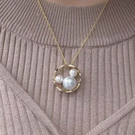Mouse Freshwater Pearl Pendant Necklace