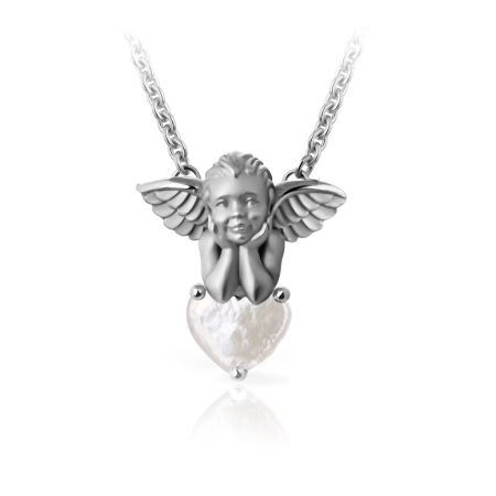 Angel Baby Freshwater Pearl Pendant Necklace