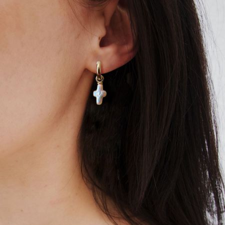 Cross Drop Earrings