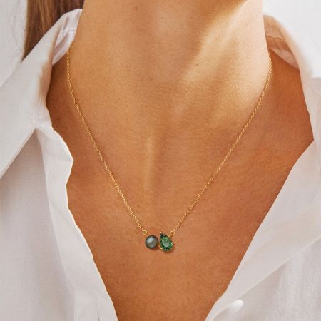 Green Emerald Pendant Necklace