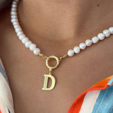 Personalized Initial Pearl Necklace