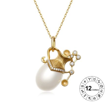 Aquarius Zodiac Pendant Necklace