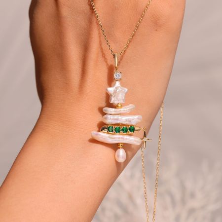 Christmas Tree Pendant Necklace