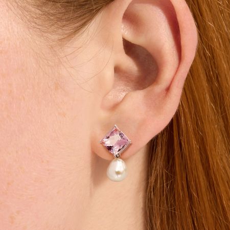 Pink Morganite Drop Earrings