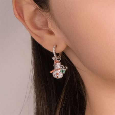 Snowman Drop Earrings