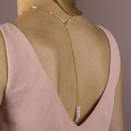 Pearl Bridal Wedding Tincup Necklace