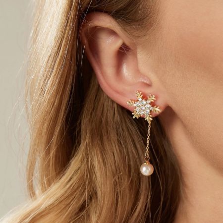 Snowflake Drop Earrings
