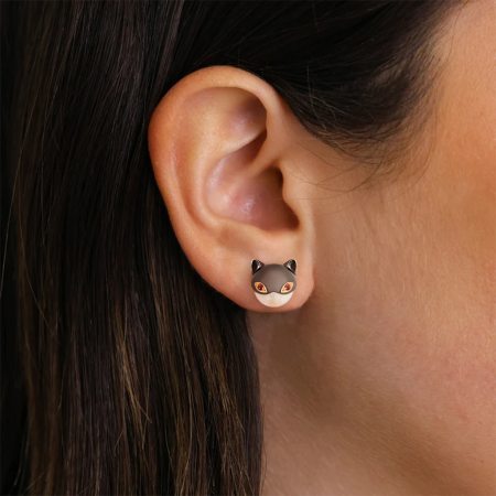 Cat Stud Earrings