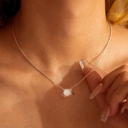 Planet Cat Pendant Necklace