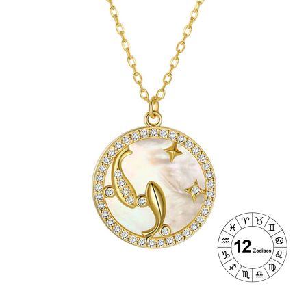 Pisces Zodiac Pendant Necklace