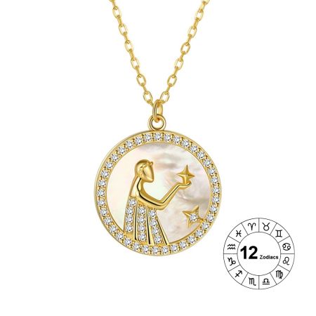 Virgo Zodiac Pendant Necklace