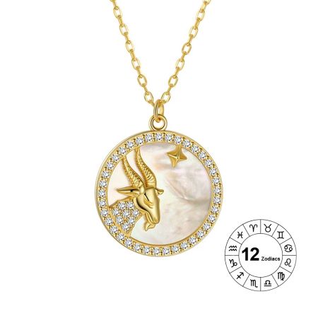 Capricorn Zodiac Pendant Necklace