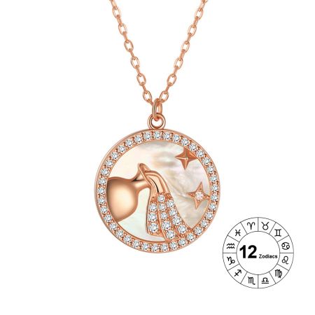 Aquarius Zodiac Pendant Necklace