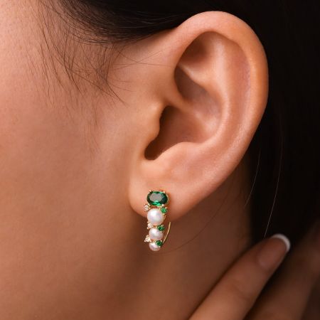 Green Emerald Earrings
