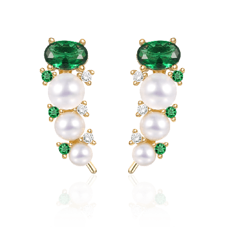 Green Emerald Earrings