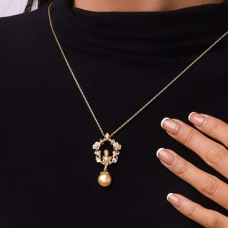 Angel On The Garland Swing Necklace