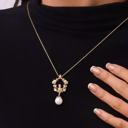 Angel On The Garland Swing Necklace