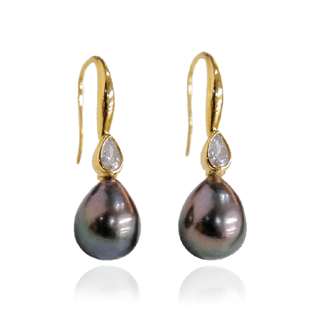 White Topaz Drop Earrings