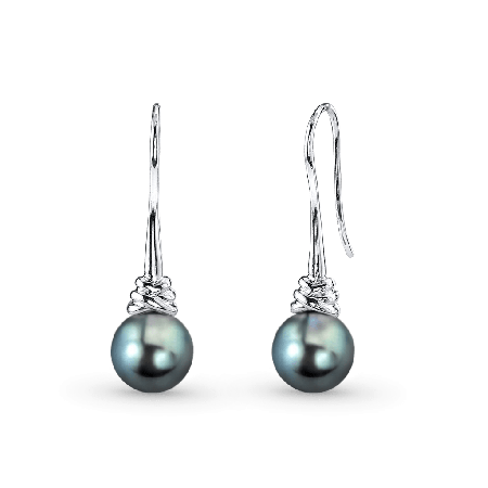 Black Pearl Drop Earrings