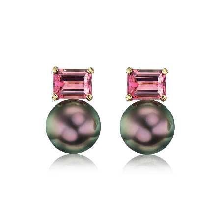 Pink Morganite Stud Earrings