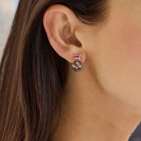Pink Morganite Stud Earrings