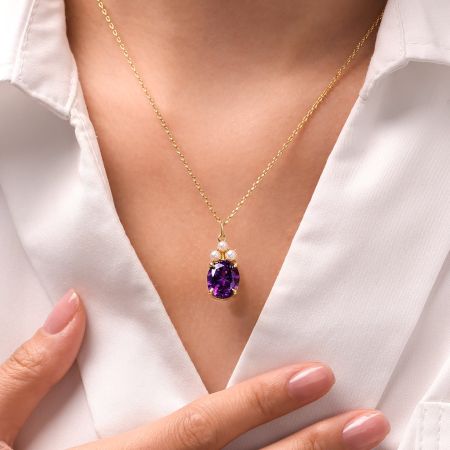 Purple Amethyst Necklace