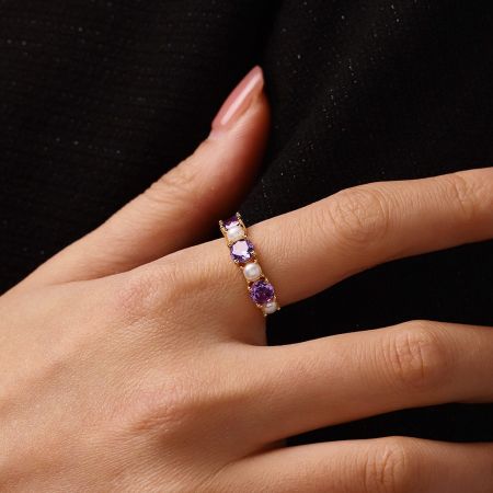 Purple Charm Ring