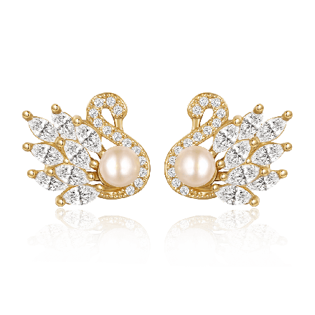 Swan Stud Earrings