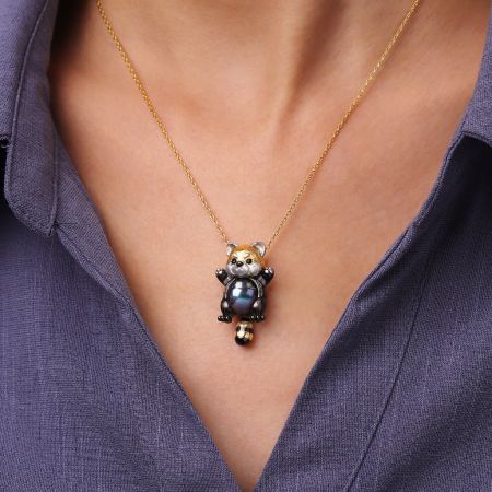 Red Panda Pendant Necklace