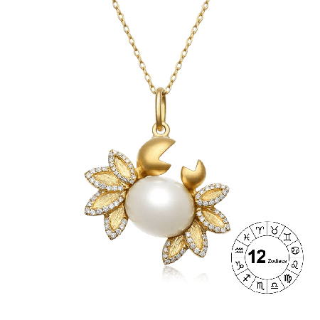 Cancer Zodiac Pendant Necklace