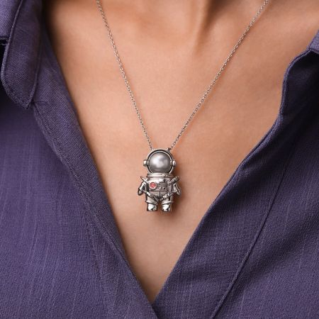 Astronaut Pendant Necklace