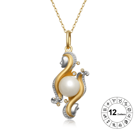 Gemini Zodiac Pendant Necklace