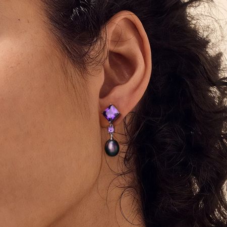 Purple Alexandrite Earrings