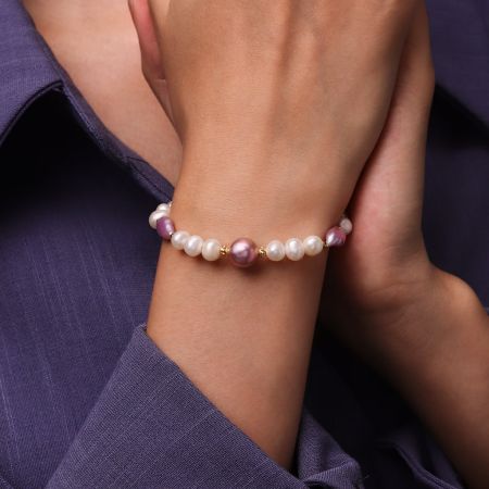 Purple Pearl Bracelet