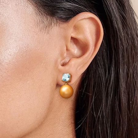 Golden Pearl Earrings