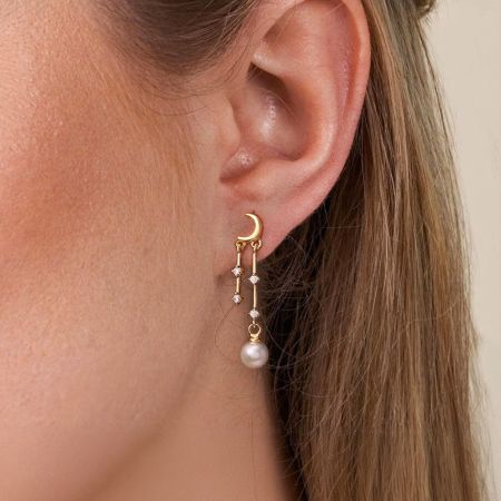 Moon Drop Earrings