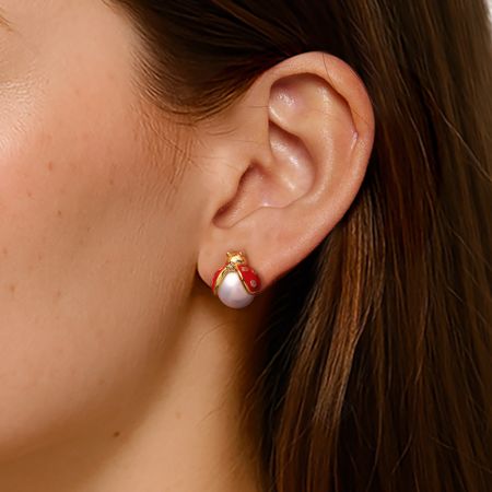 Ladybug Stud Earrings