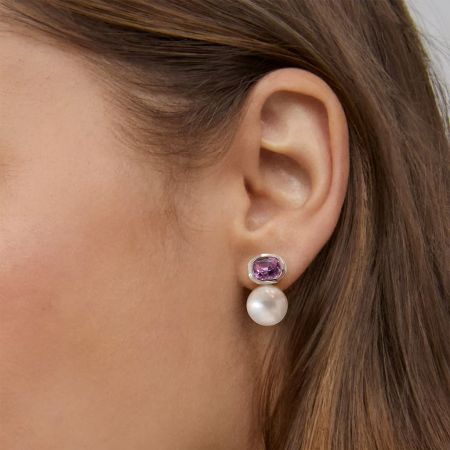 Pink Morganite Stud Earrings