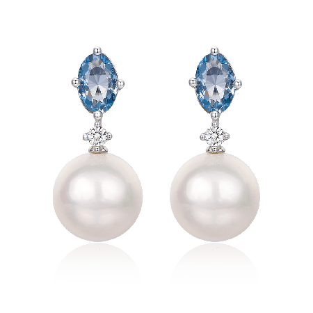 Blue Aquamarine Earrings