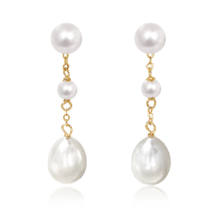 Pearl Bridal Wedding Drop Earrings