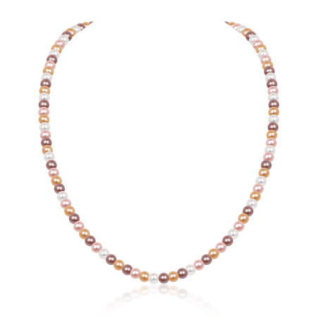 5A Quality 4mm Multicolor Pearl Strand Necklace
