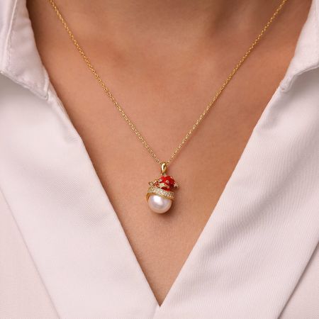 Santa Hat Necklace