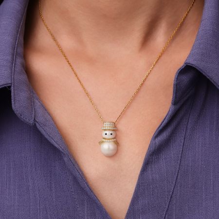 Snowman Pendant Necklace