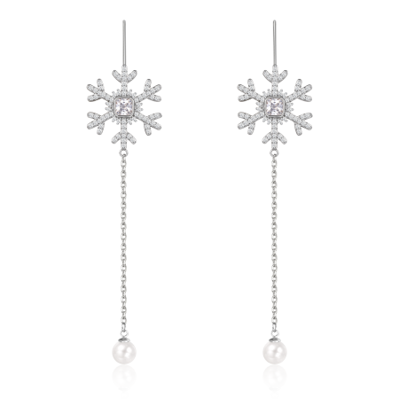 Snowflake Drop Earrings