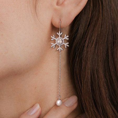 Snowflake Drop Earrings