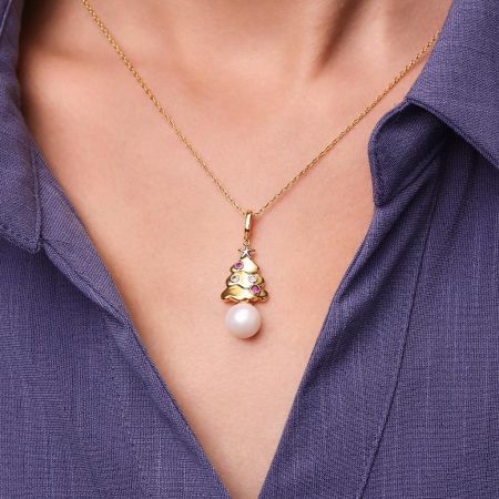 Christmas Tree Pendant Necklace